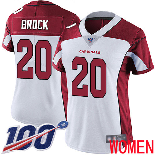 Arizona Cardinals Limited White Women Tramaine Brock Road Jersey NFL Football #20 100th Season Vapor Untouchable